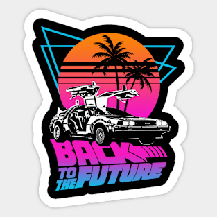 BACK TO THE FUTURE - Retro 80s style colors Sticker